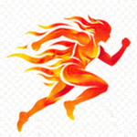 必一运动官方网站Logo - 绿色运动火焰图标